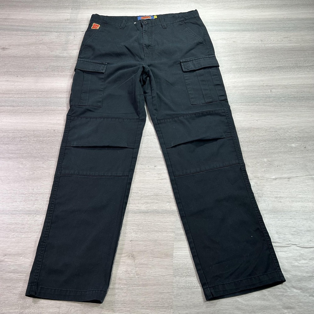 Empyre Pants Mens 30 Black Relax Cargo Skate Workwear Utility Pockets